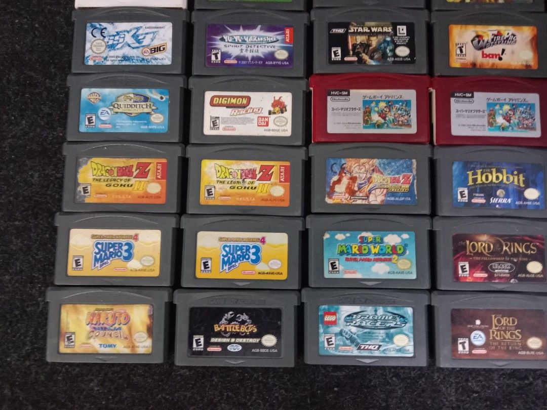 GBA Cart Games (Category: Nintendo) located in Quezon City. Submitted by rgsph140 (Listing ID 1364390183, Image 2). Description: Working Tested & Authentic Game 💯 Model Description Item: GBA Cart Game Pricelist : 600-Naruto Ninja Council (USA) 500 each-Super Mario Bros. (Famicom Version) 700-Super Mario Advance 4 (Repro Label/US) SOLD-Super Mario Advannce 4 (USA) 1000-Super Mario Advance 2 (USA) 1000 each-Dragon Ball Z The Legacy of Goku 2 (USA)