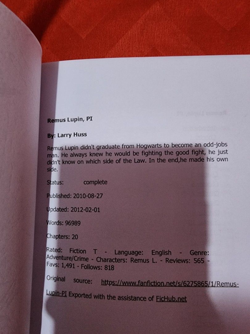 Harry potter (Category: Storybooks) located in Manila. Submitted by CheapyBookshop (Listing ID 1364396940, Image 3). Description: HP fanfiction. see pics for details. newly printed..