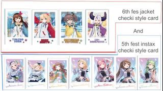 Hololive 6th fes cheki card instax card jacket outfit and 5th fes cheki card instax card idol outfit laplus darkness la+ darkness tokino sora akai haato haachama natsuiro matsuri amelia watson murasaki shion kazama iroha anya melfissa nanashi mumei fauna