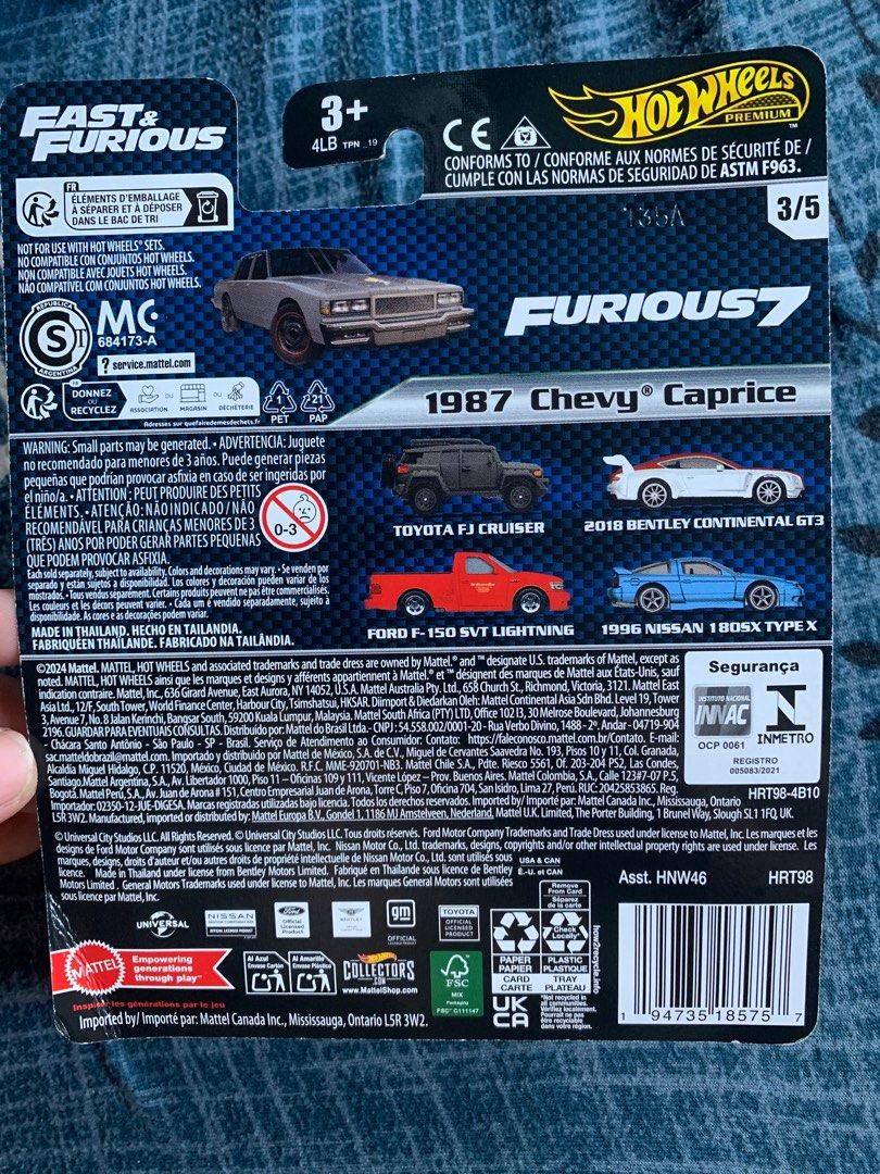 Hotwheels Fast & Furious 1987 Chevy Caprice (Category: Vehicle & Diecast Models) located in Caloocan City. Submitted by rizesxz (Listing ID 1364299618, Image 2). Description: meet up can do direct jnt lalamove if sdd.