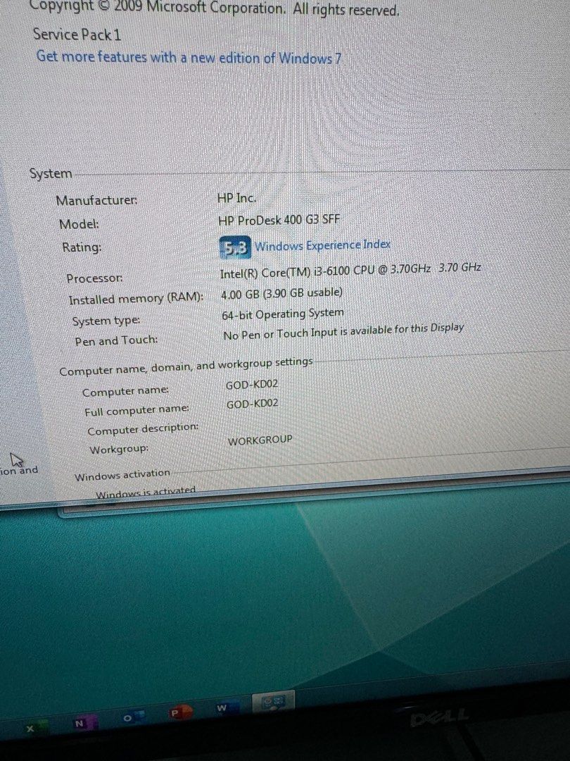 Hp core i3 6th generation desktop with monitor $12063204757847681111