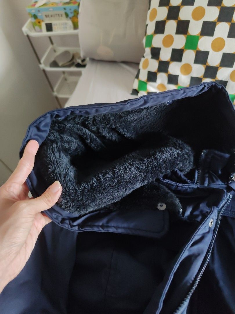 Jacket (Category: Coats, Jackets and Outerwear) located in Singapore. Submitted by celhs (Listing ID 1364282916, Image 3). Description: Winter Jacket with fur -Butt length -The size states is 3XL -But I am a size S to M build, and I can wear. -Condition is 8.5/10 -Wore 1 to 2 times only.