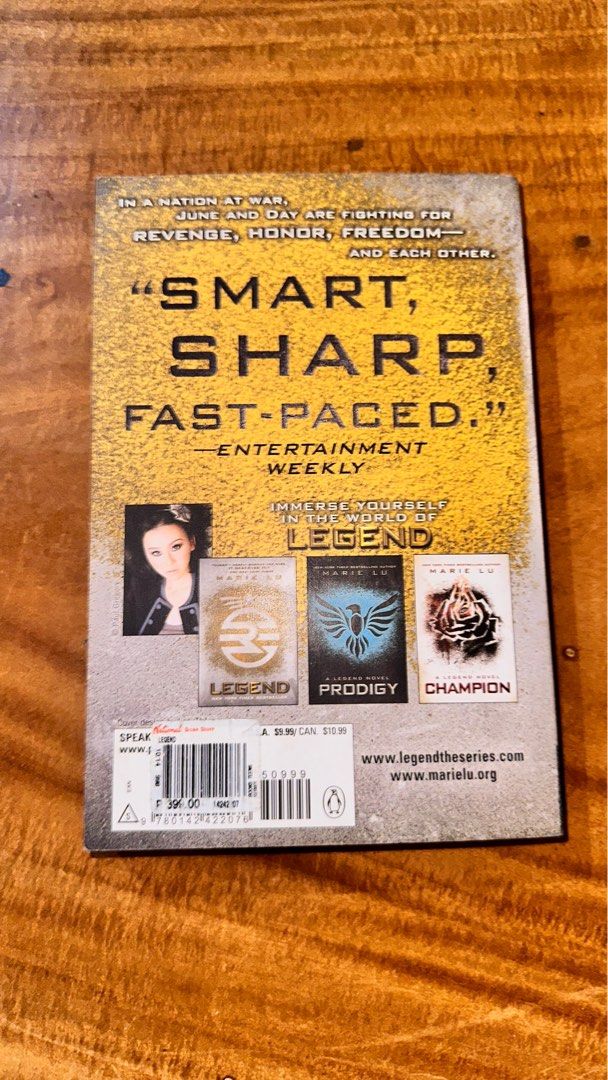 Legend - Marie Lu (Category: Storybooks) located in Quezon City. Submitted by cltrrd (Listing ID 1364297547, Image 2). Description: Pages are discolored.