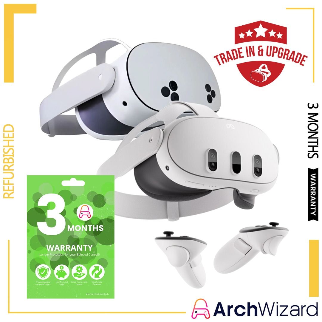 Meta Quest 3 & 3S Refurbished Mixed Reality VR Headset - 128GB