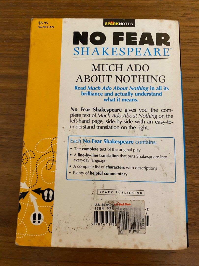 Much Ado About Nothing with Translation (Category: Storybooks) located in Quezon City. Submitted by practicalnanay (Listing ID 1364402823, Image 2). Description: Much Ado About Nothing By Shakespeare, with Translation Buyer pays shipping fee via Lalamove/Grab (for same day) or J&T/LBC (if not rush) Pickup location: 1st Laguna St, Tandang Sora QC #fictionbooks #novel #decluttering #prelovedbooks .