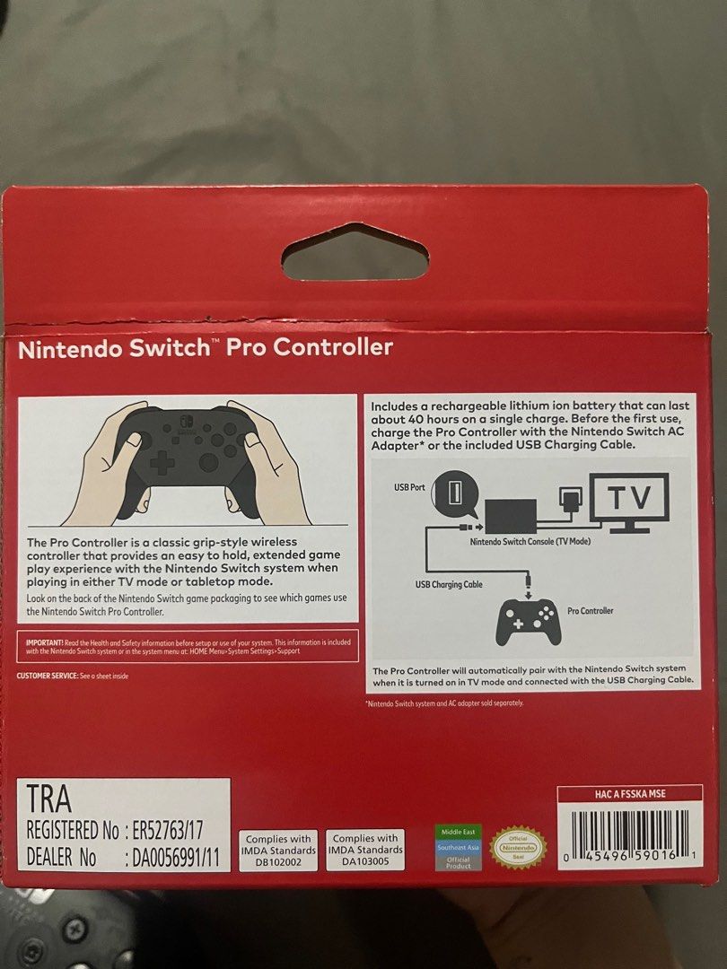 Nintendo Pro Switch Controller (Category: Nintendo) located in Manila. Submitted by acl0413 (Listing ID 1364377890, Image 3). Description: Compatible with: - nintendo switch (OLED model) - nintendo switch - nintendo switch lite - bought from nintendo official store - includes charging cable - shipping to be shouldered by buyer.