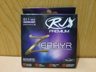 RJ PREMIUM ZEPHYR ACOUSTIC GUITAR STRINGS 011-052 CUSTOM LIGHT