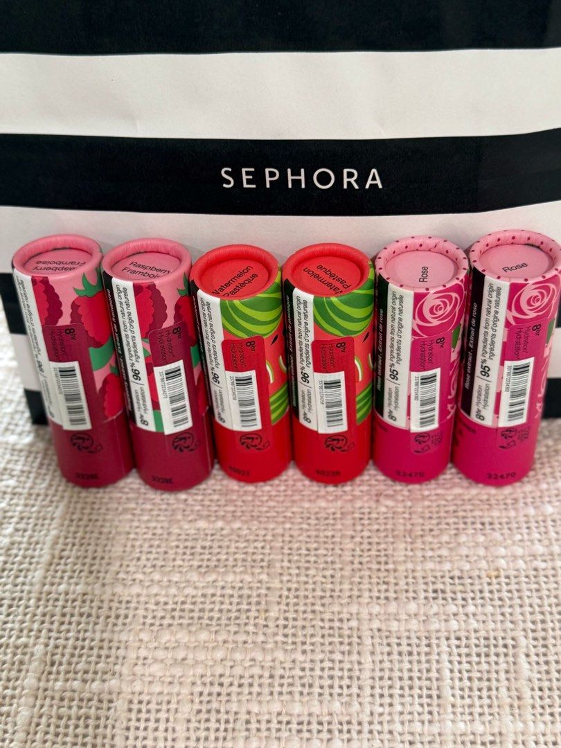 SALE: Sephora Lip Balm (Category: Face Care) located in Manila. Submitted by luxurybrandsonly (Listing ID 1364352784, Image 2). Description: Original From USA The Sephora Collection Moisturizing Lip Balm is a vegan, clean-formula lip balm that provides up to 8 hours of hydration. Infused with natural ingredients, it nourishes and softens lips, leaving them smooth and comfortable. Available in multiple shades, this balm offers a subtle tint while 