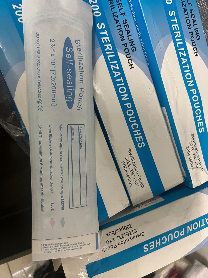 TAKE ALL BNW STERILIZATION POUCH (Category: Medical Supplies & Tools) located in Manila. Submitted by stringkits (Listing ID 1364363976, Image 2). Description: 4 boxes 3boxes new 1 box incomplete No time to count. Ortigas pick up .