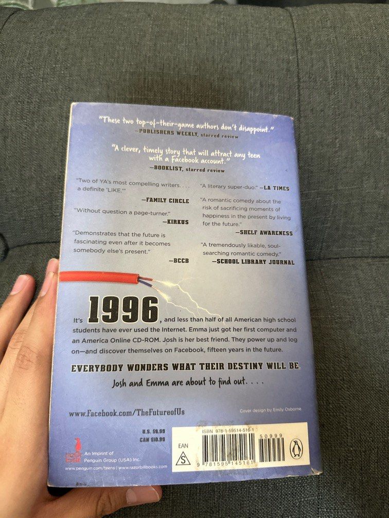 The Future of Us (Category: Storybooks) located in Makati City. Submitted by ralfunny (Listing ID 1364240639, Image 2). Description: Covered w adhesive plastic cover.