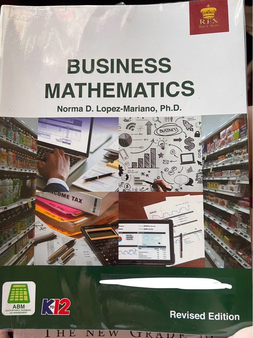 UST SHS Grade 11 Business Mathematics Book (Category: Textbooks) located in Valenzuela. Submitted by joy010780 (Listing ID 1364271259, Image 1). Description: With cover already Like new No highlights.