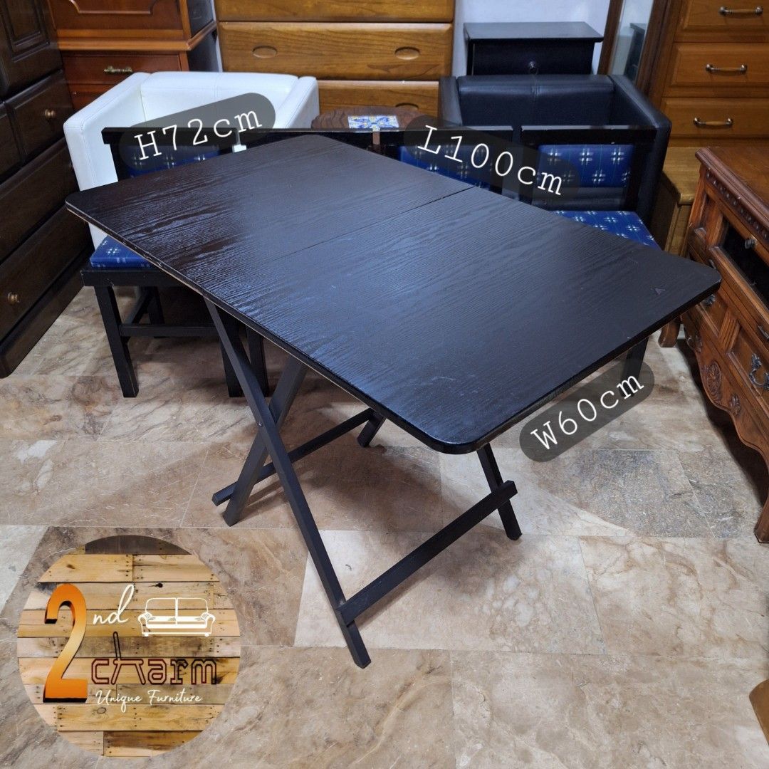 2nd hand heavy-duty metal frame foldable dining table L100cm (Category: Tables & Sets) located in Bacoor. Submitted by feybelhaft (Listing ID 1364517111, Image 2). Description: FB / Google / Waze 📍 𝟐𝐧𝐝 𝐜𝐡𝐚𝐫𝐦 𝐔𝐧𝐢𝐪𝐮𝐞 𝐅𝐮𝐫𝐧𝐢𝐭𝐮𝐫𝐞 40B Meadowood Ave Bacoor Walk-ins 10am-6pm daily On-hand / ready for same day pick-up & delivery.