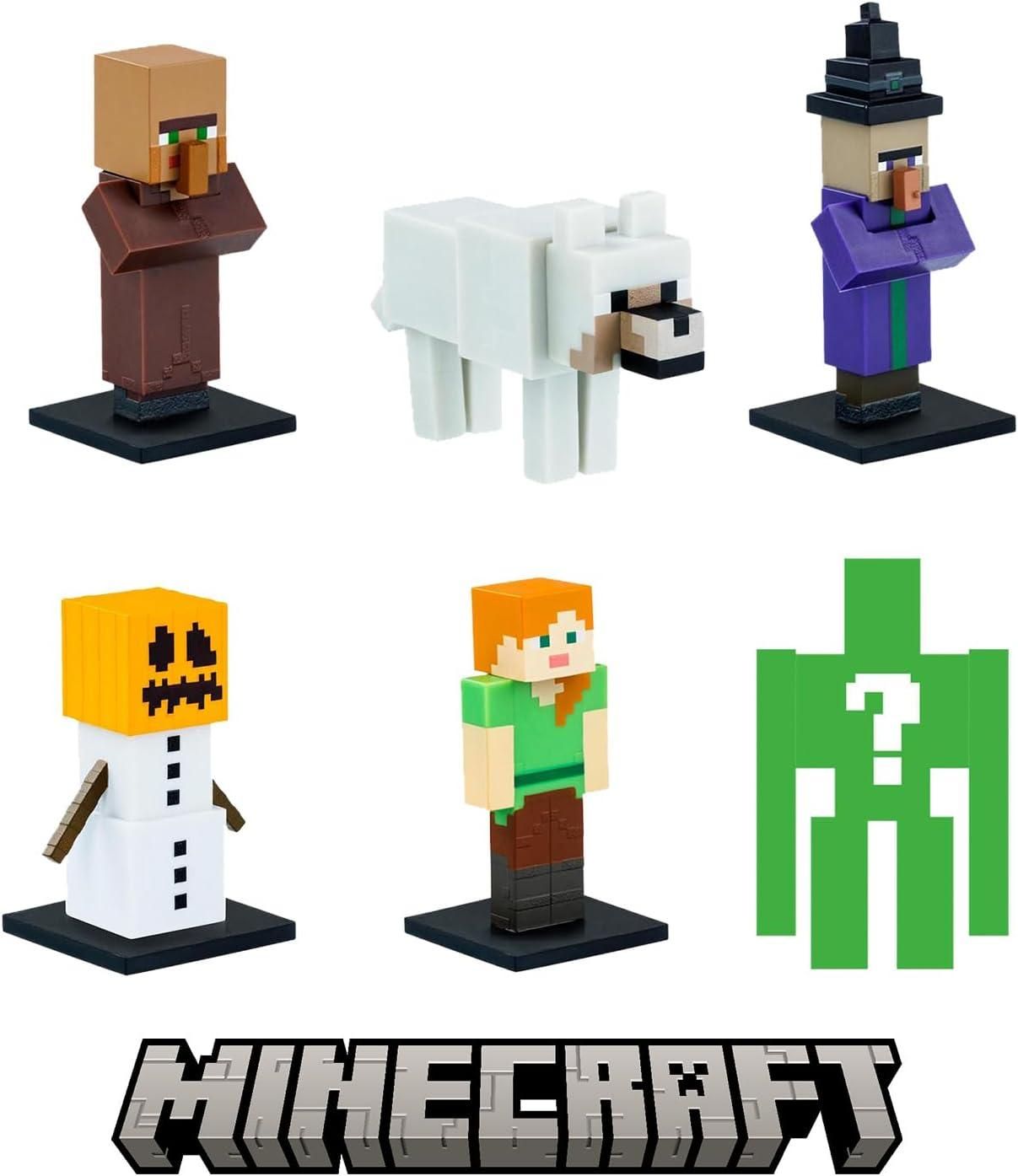 Bandai Minecraft - Pack of 6 Collectable Figures - Box of 6 Small ...