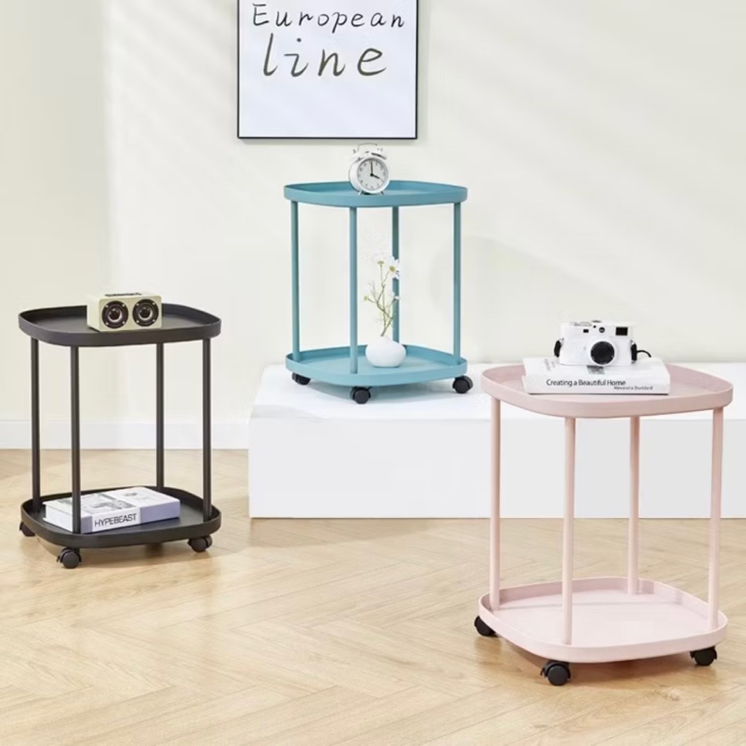 Wheel Table Kit Bar Trolley With Wheels | Round Rolling Serving Cart Table | Storage ...