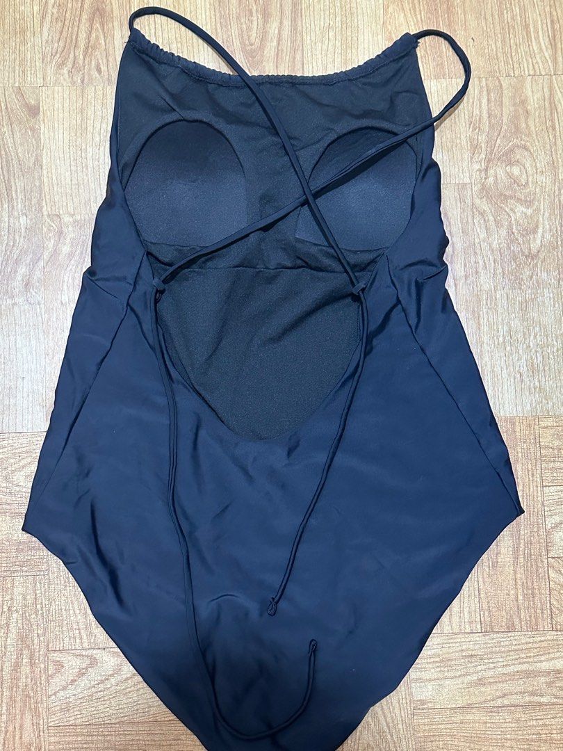 Black One piece Swimsuit Cross Tie (Category: Bikinis & Swimsuits) located in Antipolo. Submitted by soshops (Listing ID 1364530113, Image 2). Description: lost brand tag but bought inside the SM Department Store .