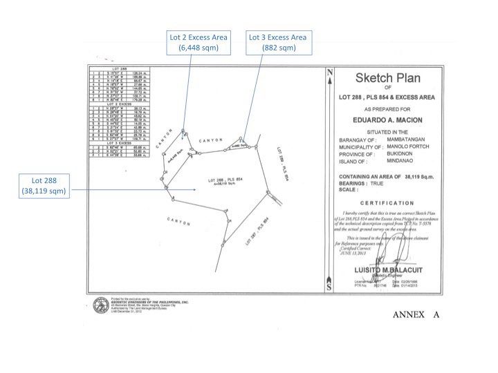 Development Lot for Sale (Category: Lot) located in Taguig. Submitted by sbmacion (Listing ID 1302765636, Image 3). Description: 4.7111 hectares development lot for sale in Mambatangan, Manolo Fortich, Bukidnon. 20 minutes from Cagayan de Oro City, Very near new SM properties development site and future Xavier University College of Agriculture. .