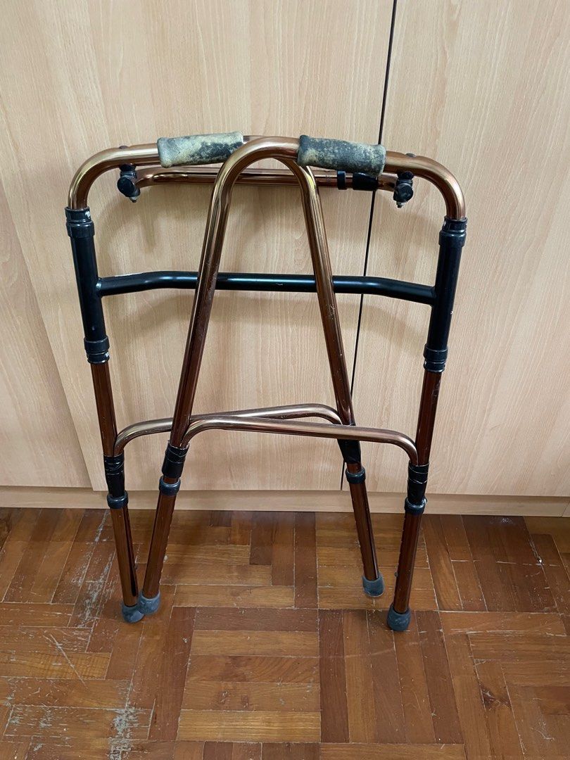Foldable walking frame (Category: Rehabilitative Devices) located in Singapore. Submitted by truefox_76d860 (Listing ID 1364495413, Image 1). Description: Although lightly used, handle has faded but still sturdy. Must self-collect at venue..
