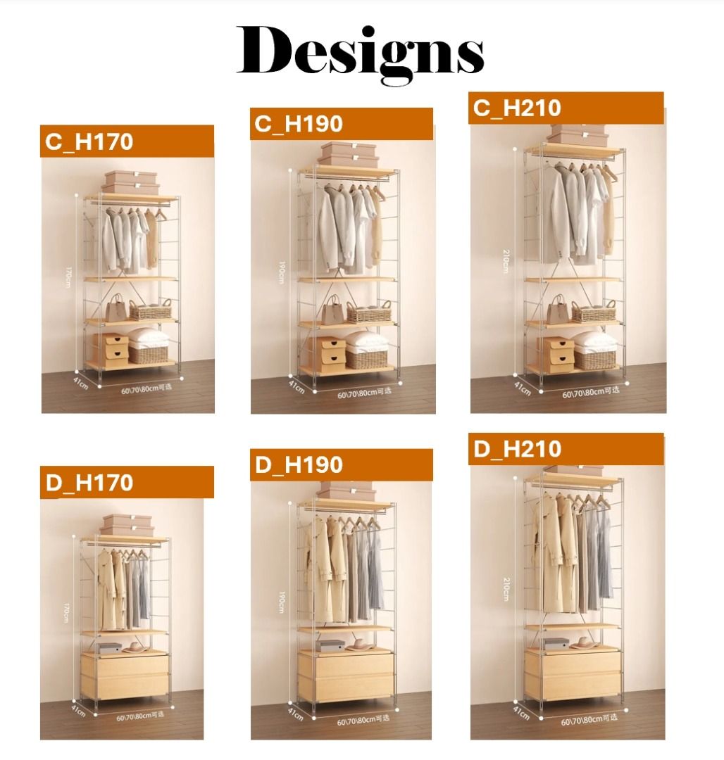 [Customisable & Free Delivery] Adjustable Open Wardrobe Walk-in Closet ...