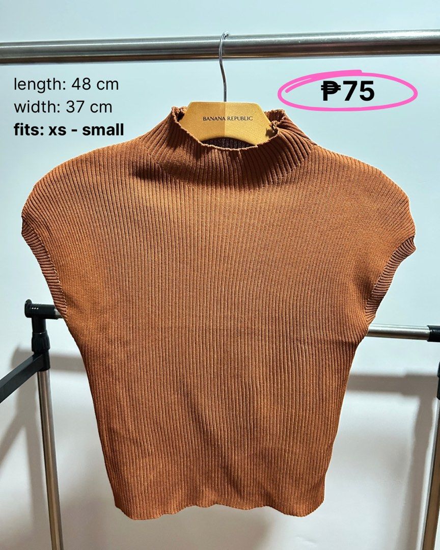 half turtleneck ribbed vest top (Category: Shirts) located in Santa Rosa. Submitted by jluvsds (Listing ID 1364542762, Image 1). Description: fits: xs - small.