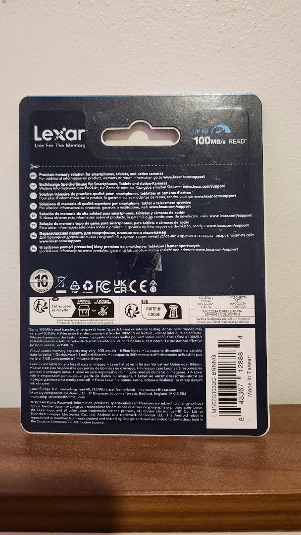 Lexar 32GB 633x MicroSD (SD Card) (Category: Hard Disks & Thumbdrives) located in Quezon City. Submitted by wlalscart (Listing ID 1364407510, Image 2). Description: 790 original price RFS Extra.