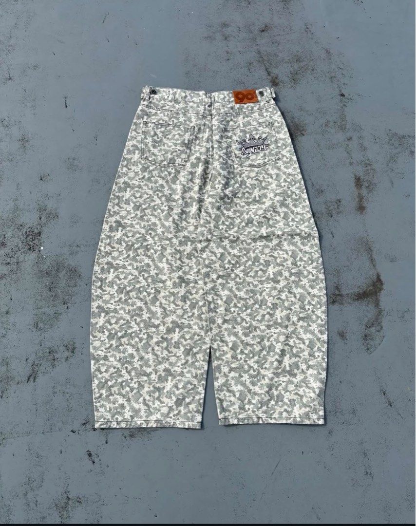 M全新）9090 / King Logo Buggy Pants, 他的時尚, 褲子, 其他長
