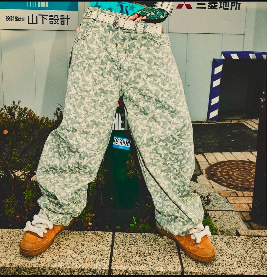 M全新）9090 / King Logo Buggy Pants, 他的時尚, 褲子, 其他長