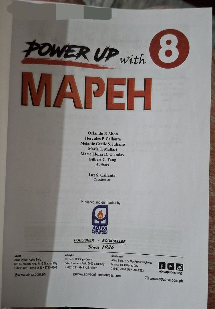 Mapeh Grade 8 (Category: Textbooks) located in Valenzuela. Submitted by jeonyuna (Listing ID 1364507743, Image 2). Description: .
