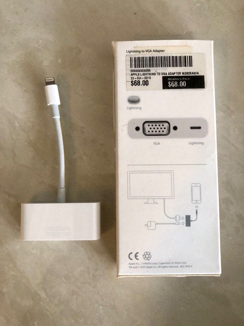 (Original) Apple Lightning to VGA Adapter62853056058114111