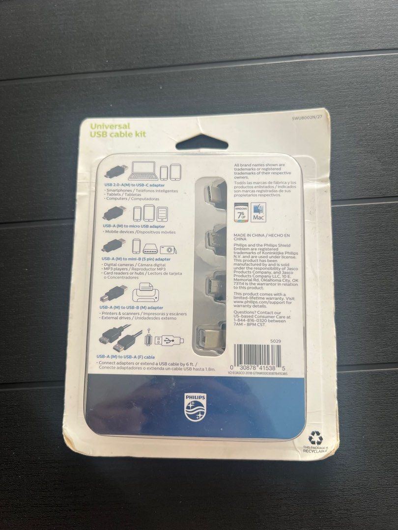 Philips universal usb cable kit ( 6ft) (Category: Chargers) located in Las Pinas. Submitted by rosan423 (Listing ID 1364466104, Image 1). Description: .