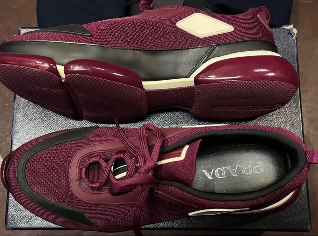 Prada Sneakers (Category: Sneakers & Footwear) located in Manila. Submitted by coffeeandcodals (Listing ID 1364492303, Image 2). Description: Size: 8.5M/ 27 1/2cm ‼️ Last Price already — wont entertain lowballers Inclusion: Box, dustbag, card RFS: Need funds .