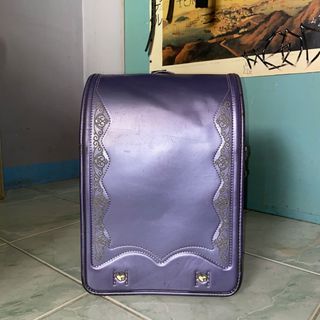 Randoseru Japanese School Bag Kid's Backpack Fit-chan Pearl Purple Used