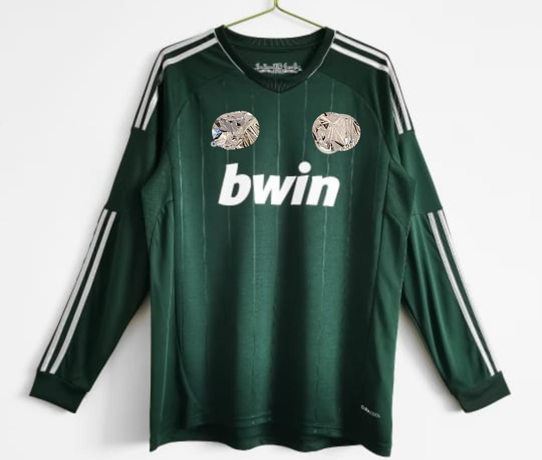 Real Madrid vintage longsleeve jersey (Category: Activewear) located in Singapore. Submitted by sgapparel (Listing ID 1364539154, Image 1). Description: jersey comes with tagged material:drifit size s m l xl Item send using register mail takes 2-3 working days.