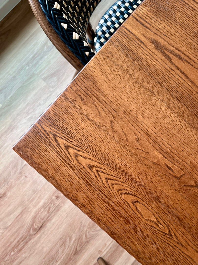 Solid Wood Dining Table (Category: Tables & Sets) located in Singapore. Submitted by dusktoshawn (Listing ID 1364454189, Image 3). Description: Selling my solid wood dining table. The entire table is made of Ash Wood. Tiny scuff that’s not very noticeable shown in the last photo. Dimensions are below: - 200L x 90W x 75H - 2.8 cm table top thickness Please arrange your own delivery / pick up if you’re interested..