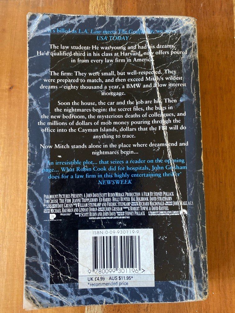 The Firm by John Grisham (Category: Storybooks) located in Mandaluyong City. Submitted by sonnetsocket (Listing ID 1364495531, Image 2). Description: Item is in good condition. .