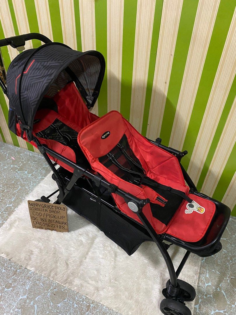 Twin apruva stroller (Category: Strollers) located in Manila. Submitted by gracediola_18 (Listing ID 1364525622, Image 2). Description: cod or pick up qc balintawak .