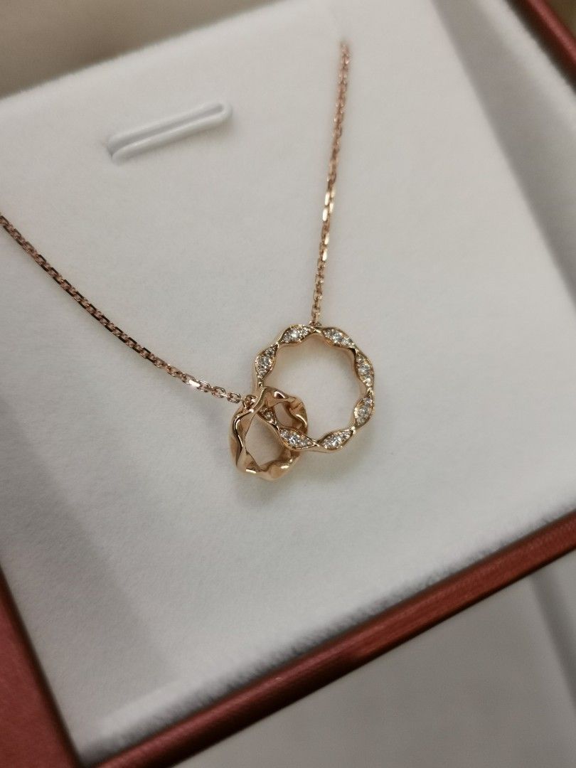 全新周生生18K 玫瑰金鑽石手鏈生日禮物Bracelet, 名牌, 飾物及配件- Carousell