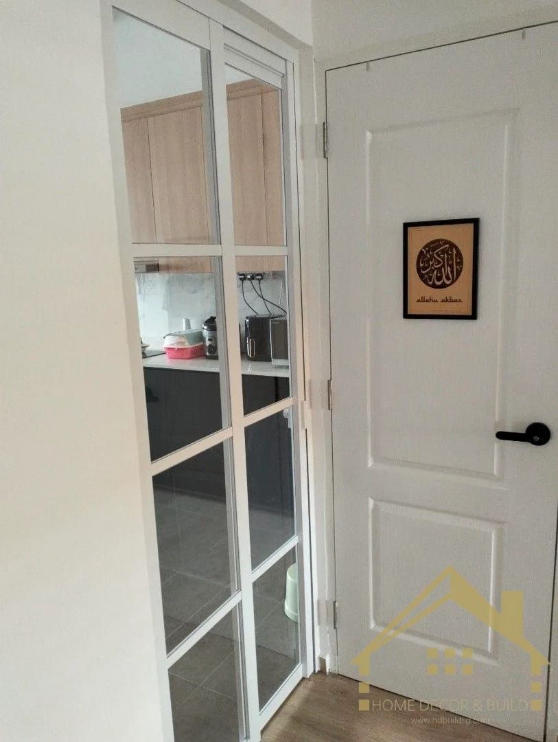 🔴 Aluminum Slide and Swing Glass Door Kitchen / Yard Door 🔴62863076000514114