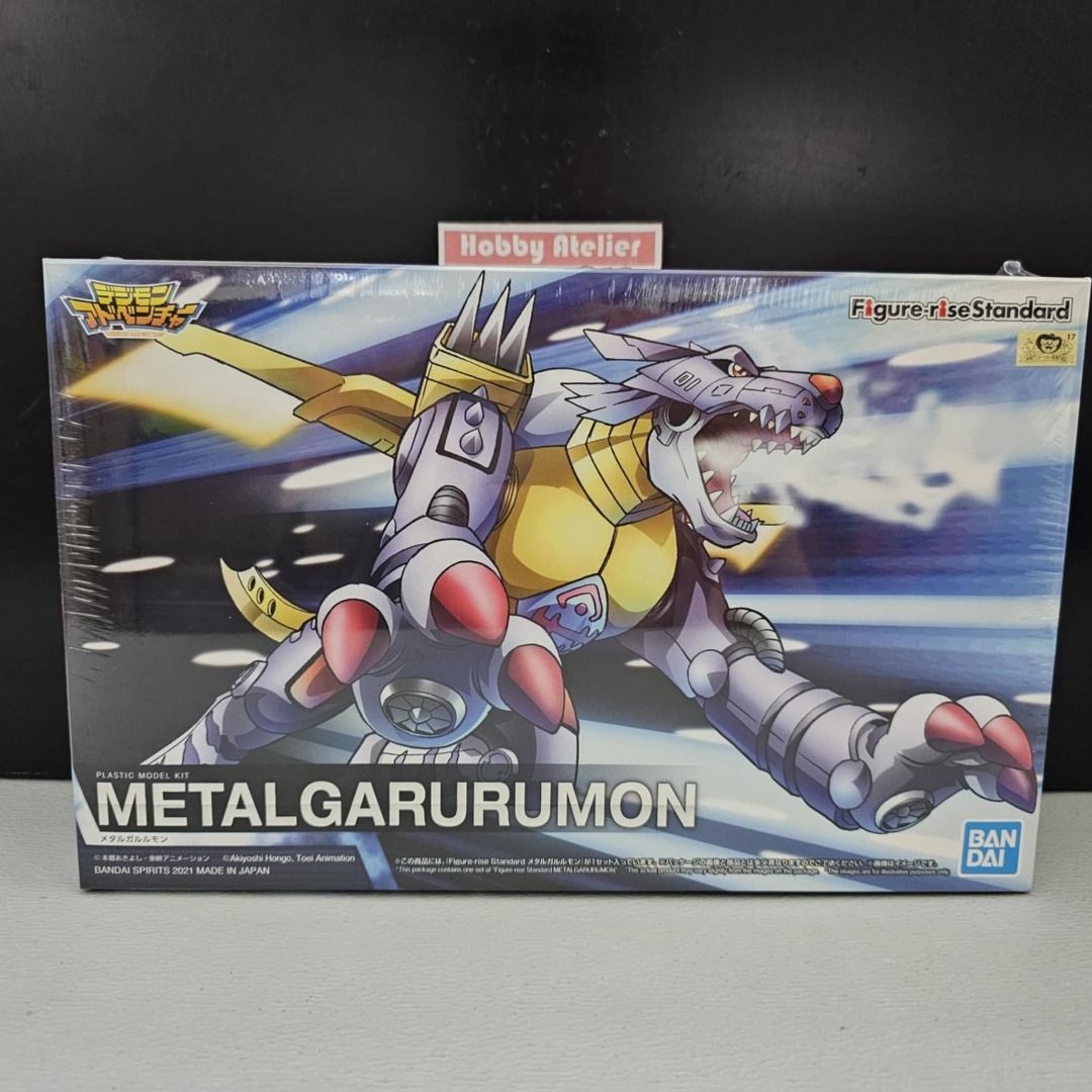 Modellino Bandai Spirits Digimon Metal Garurumon Amplified, Kit Figure-Rise In Plastica Con Parti Trasparenti E Giunti Da 3mm