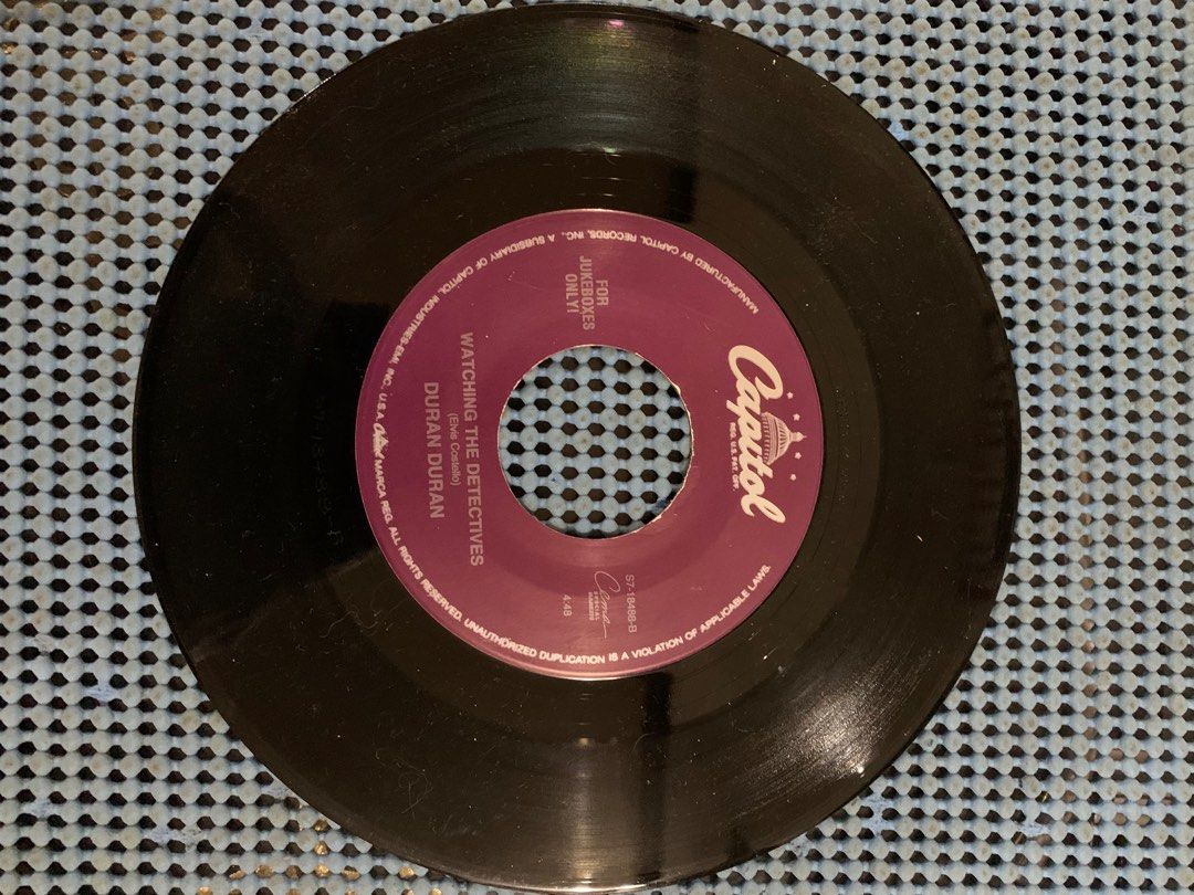 Duran Duran - White Lines - Watching the Detectives - 7” - US Pressing (Category: Vinyls) located in Binangonan. Submitted by memphis_raines (Listing ID 1361541549, Image 2). Description: VG+ Media.