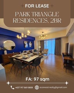 FOR LEASE 2 BEDROOM INTERIORED DESIGN PARK TRIANGLE RESIDENCES