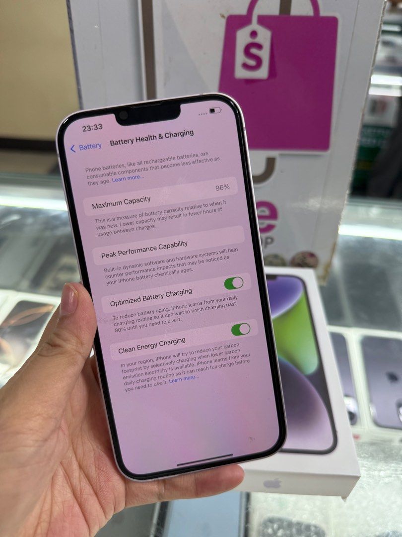 iphone 14plus 128gb 2ndhand (Category: iPhone 14 Series) located in Cainta. Submitted by vine_gadget_shop (Listing ID 1361608005, Image 3). Description: iphone 14plus 128gb 2ndhand factory unlock ntc variant with box and cord replaced pick up store greenhills shopping center we accept trade in we accepy credit card and ggives installment we do cod and door to door we ship nationwide for fast transaction call 09277368323 look for vine visit my fb 