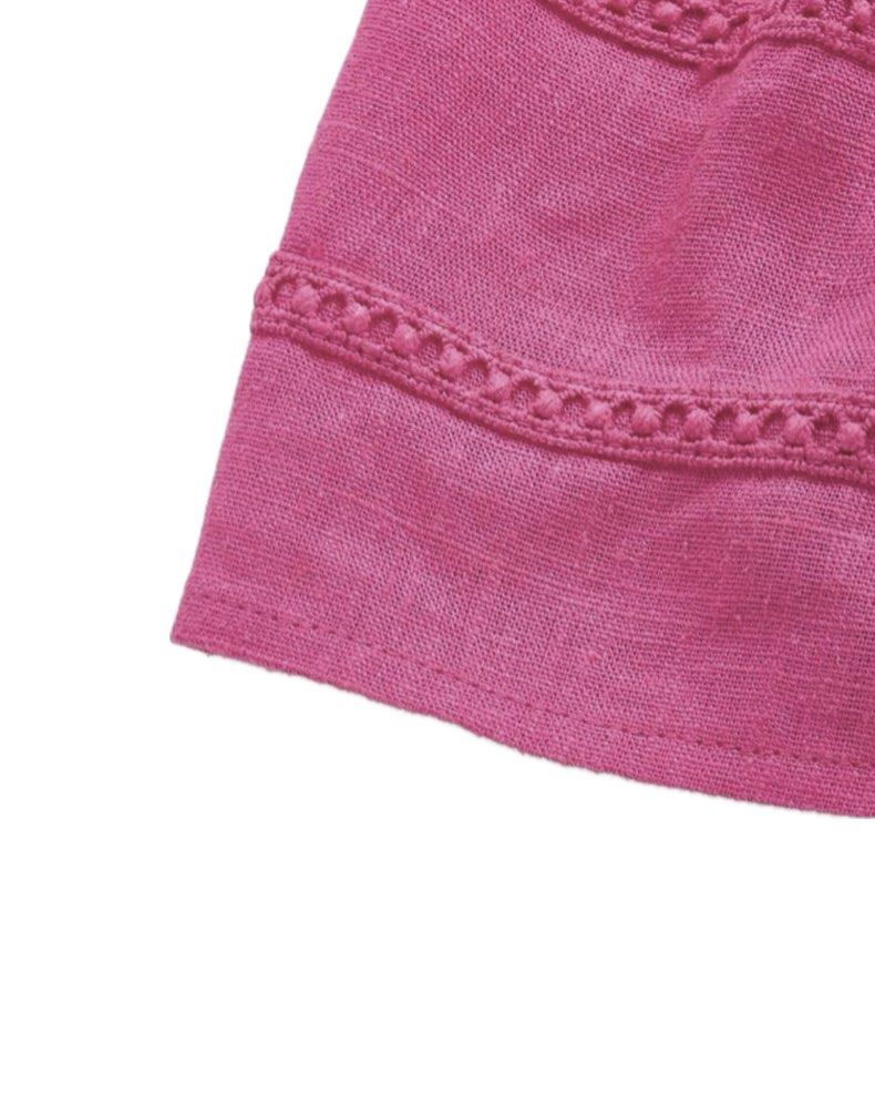 Linen Pink Front Tie Summer Top (Category: Others Tops) located in Quezon City. Submitted by declutterwjjj (Listing ID 1361507821, Image 3). Description: Linen Front Tie Summer Top from SHEIN. Peplum / Cami Top. Such a cute summer top! But a bit too revealing for me, would be perfect as a cover up for bikinis! 🫶🏻 Washed but never used still has the bag. Size XS retails for 421 selling for 370 onlyy. .
