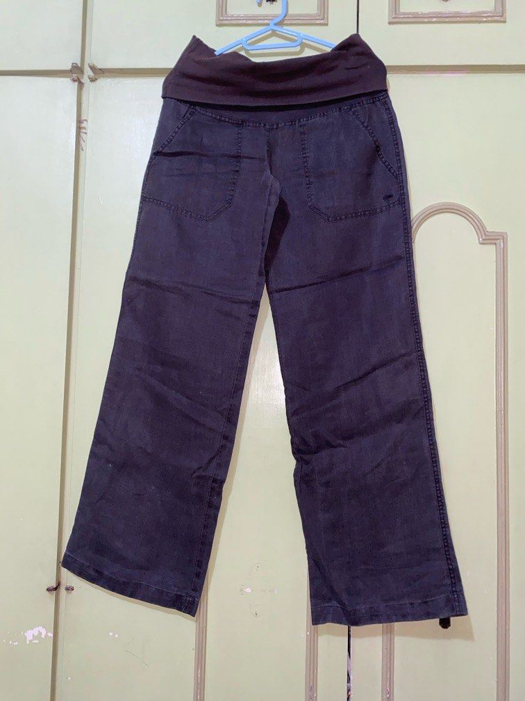 Mango Linen Pants (Category: Other Bottoms) located in Quezon City. Submitted by onlytacci (Listing ID 1361521537, Image 1). Description: 🖤 100% Authentic 🖤 Vintage 🖤 Foldable Waist.