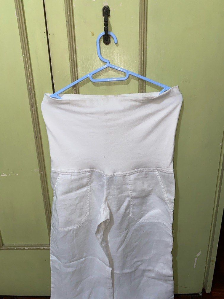 Mango Linen Pants (Category: Other Bottoms) located in Quezon City. Submitted by onlytacci (Listing ID 1361523437, Image 3). Description: 🖤 100% Authentic 🖤 Vintage 🖤 Foldable Waist.