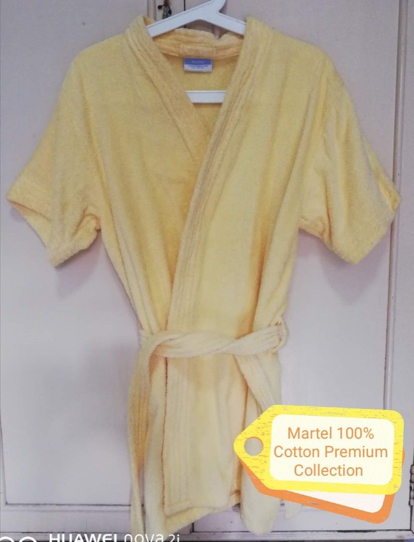 Martel Bath Robe (Category: Bath) located in Iloilo. Submitted by pinspirewitha (Listing ID 1361530647, Image 1). Description: Lightly used. Used with care. Flaws, if any, are barely noticeable. Original. Free size. Will fit small to medium body frame..
