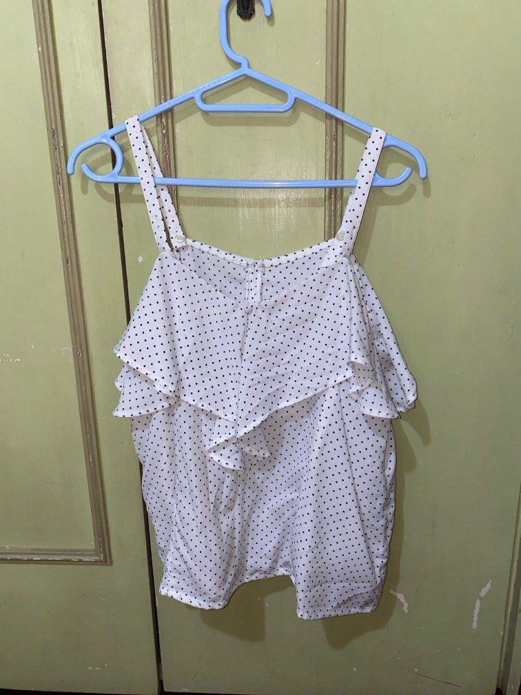 Polka Dotted Sleeveless Blouse (Category: Blouses) located in Quezon City. Submitted by onlytacci (Listing ID 1361528449, Image 2). Description: .