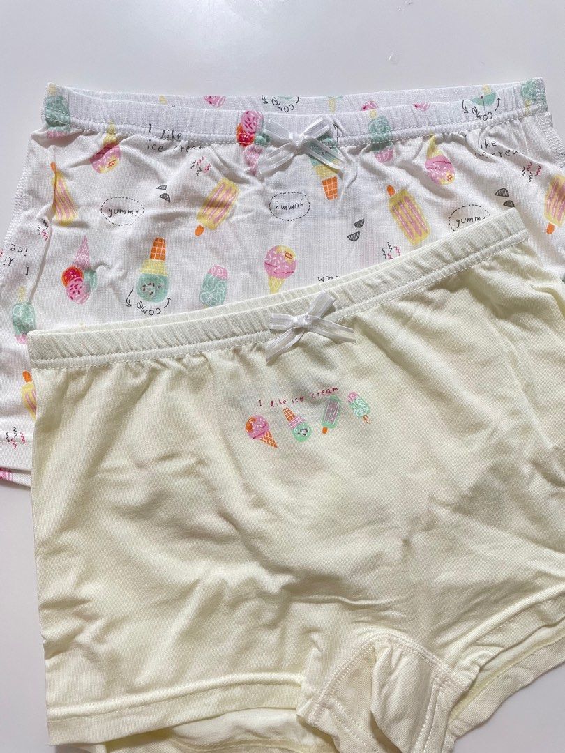 2 Pieces Modal Tencel Girls Child Underwear- Boxer(Ice Cream) (Category: Babies & Kids Fashion) located in Singapore. Submitted by totsntots (Listing ID 1364610674, Image 3). Description: Fabric composition: 93% Modal/Tencel, 7% spandex Thin, breathable comfortable fabric suitable for daily wear and Singapore’s weather! Very soft material, great for sensitive skin Available sizes: 130,140,150 Size chart as seen in last picture You can opt for nor