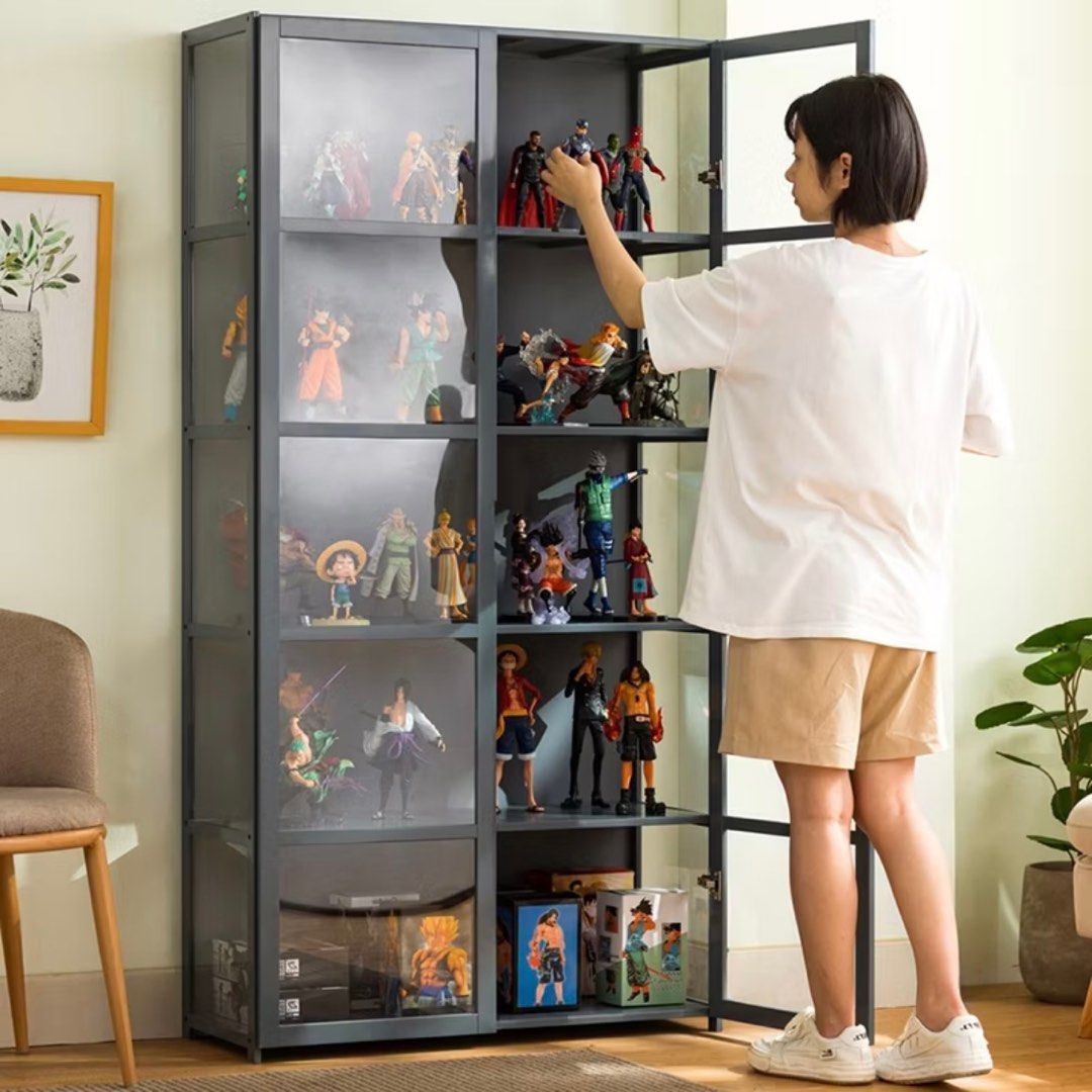 5 Tier Transparent Display Cabinet | Figurine Display Cabinet With ...