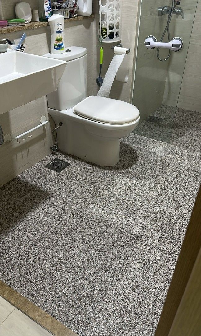 Anti slip flooring/ Flakes overlay/ Toilet floor and walls flakes epoxy / Kitchen floor and walls flakes epoxy / No groutline/ Affordable price/ Safe flooring/ Epoxy services62863076274434112