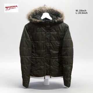 Arizona Green Puffer Hoodie Jacket